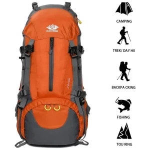 50L Hiking Backpack Men Camping Backpack with rain cover 45l+5l Lightweight Backpacking Backpack Travel Backpack