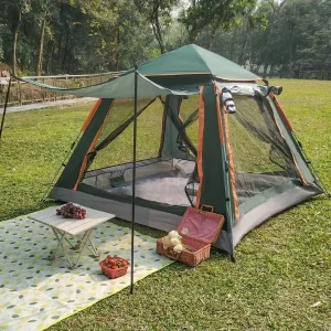 Automatic Camping Outdoor Pop-up Tent for Quick-Opening Tents 4 Person Canopy with Carrying Bag Easy to Set