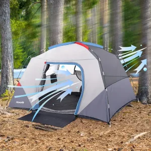 Tent, outdoor camping tent, easy to assemble camping tent for 4 -6 people, hiking backpacking outdoor travel tent, blue