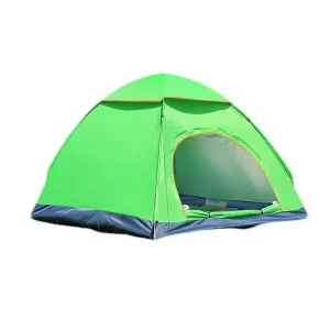 Vrurc Pop Up Camping Tent, Waterproof Shelter for Hiking and Camping - 2-3 Person Capacity - Green